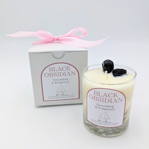 Black Obsidian Candle